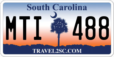 SC license plate MTI488