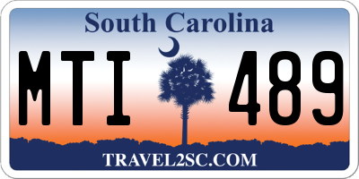 SC license plate MTI489