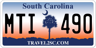 SC license plate MTI490