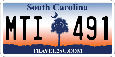 SC license plate MTI491