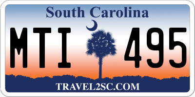 SC license plate MTI495