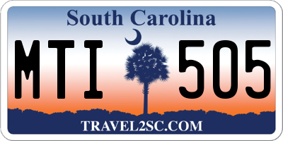 SC license plate MTI505