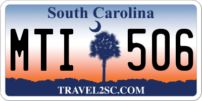 SC license plate MTI506