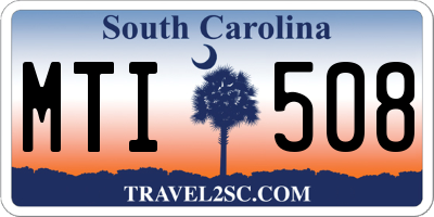 SC license plate MTI508