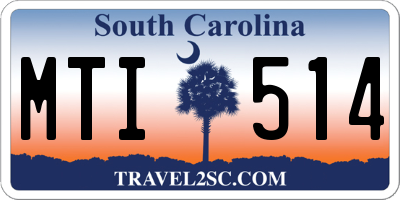 SC license plate MTI514