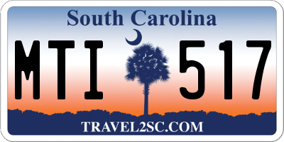 SC license plate MTI517