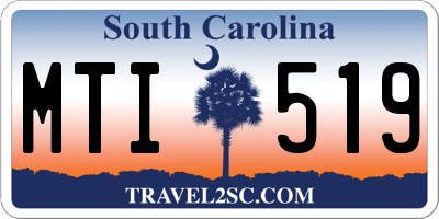 SC license plate MTI519