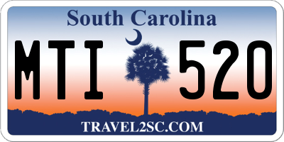 SC license plate MTI520