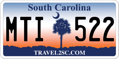 SC license plate MTI522