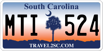 SC license plate MTI524