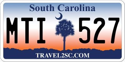SC license plate MTI527
