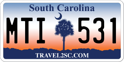 SC license plate MTI531