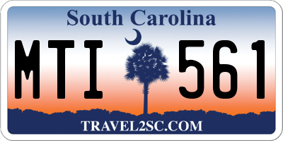 SC license plate MTI561