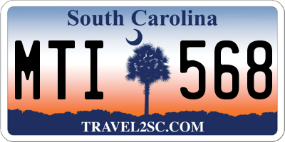 SC license plate MTI568