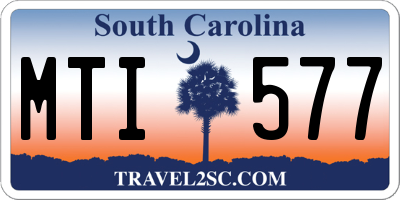 SC license plate MTI577