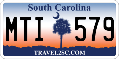 SC license plate MTI579