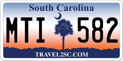 SC license plate MTI582