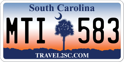 SC license plate MTI583