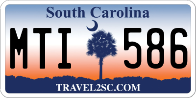SC license plate MTI586