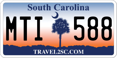 SC license plate MTI588