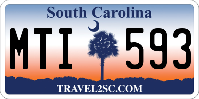 SC license plate MTI593