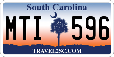SC license plate MTI596