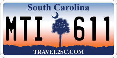 SC license plate MTI611