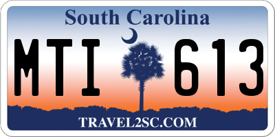SC license plate MTI613