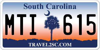 SC license plate MTI615