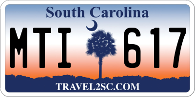 SC license plate MTI617