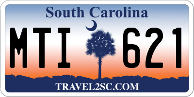 SC license plate MTI621