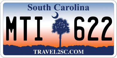 SC license plate MTI622