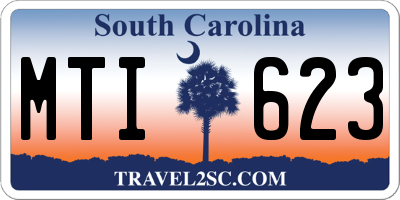 SC license plate MTI623