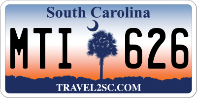 SC license plate MTI626