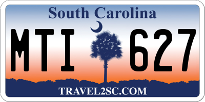 SC license plate MTI627