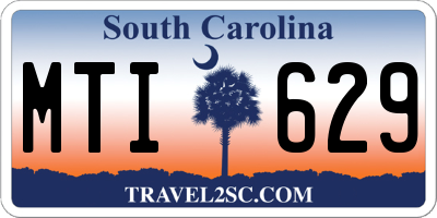 SC license plate MTI629