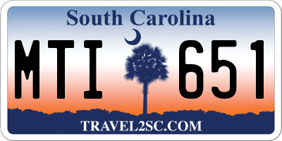 SC license plate MTI651