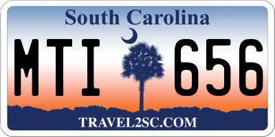 SC license plate MTI656