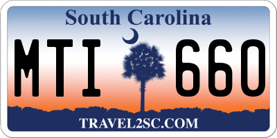 SC license plate MTI660
