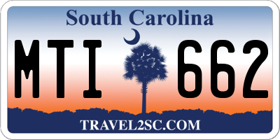 SC license plate MTI662