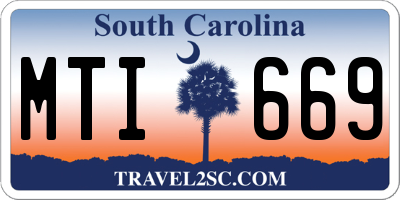 SC license plate MTI669