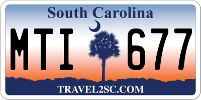 SC license plate MTI677