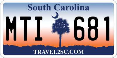 SC license plate MTI681