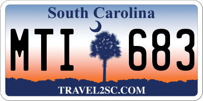 SC license plate MTI683