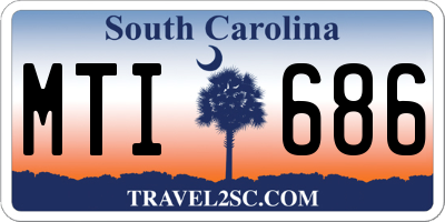 SC license plate MTI686
