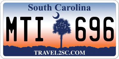 SC license plate MTI696
