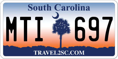 SC license plate MTI697