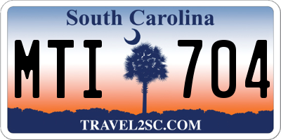 SC license plate MTI704