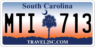 SC license plate MTI713