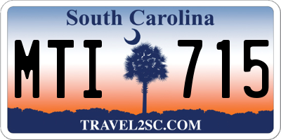 SC license plate MTI715